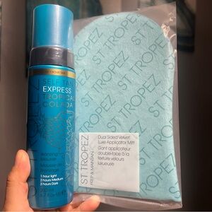 St. Tropez Self Tan Express Bronzing Mousse with Applicator Mitt — New